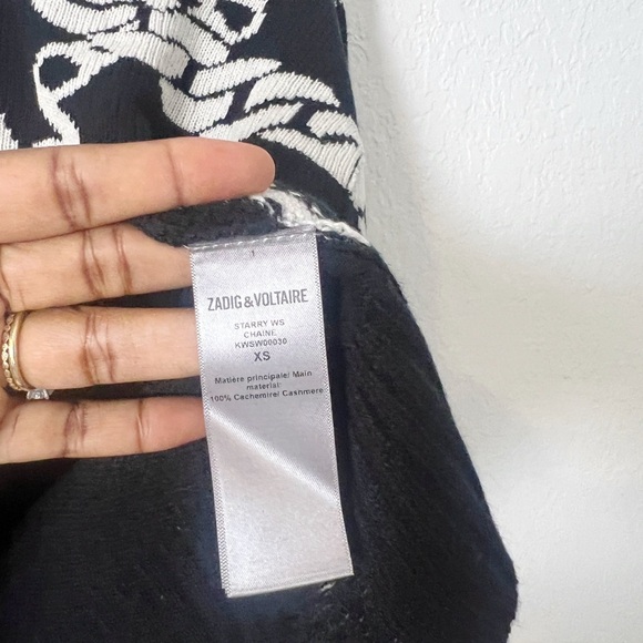 NEW Zadig & Voltaire starry distressed cashmere sweater - Picture 9 of 11